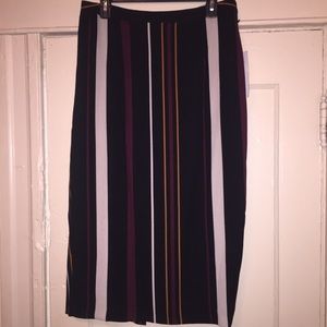Mixed Stripped Pencil Skirt